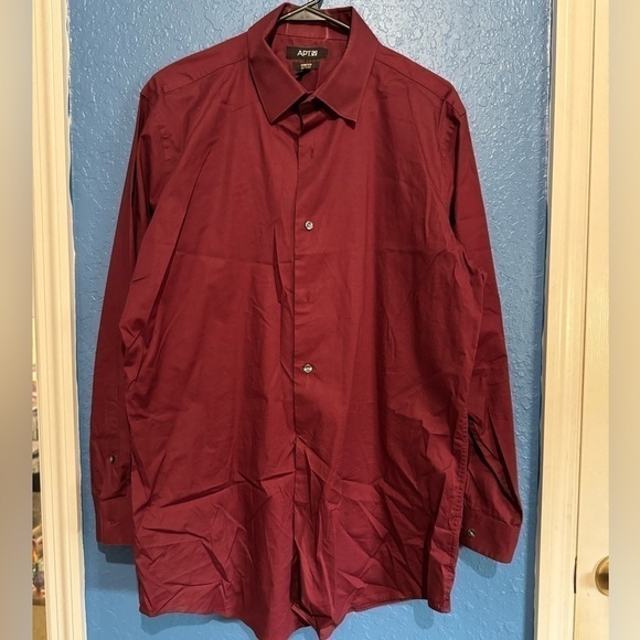 APT. 9 Red Button Down Shirt - Picture 1 of 3